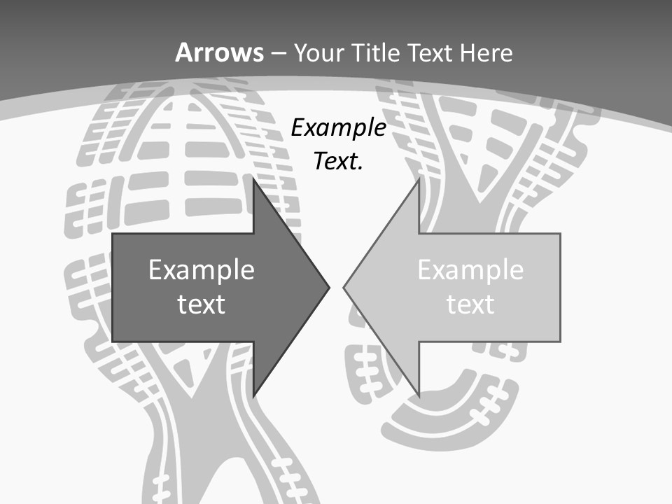 Shoes Silhouette Set Footprint PowerPoint Template
