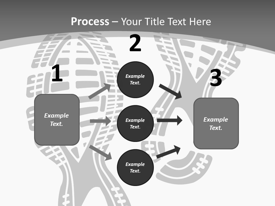 Shoes Silhouette Set Footprint PowerPoint Template