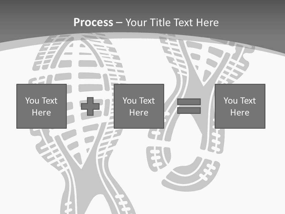 Shoes Silhouette Set Footprint PowerPoint Template