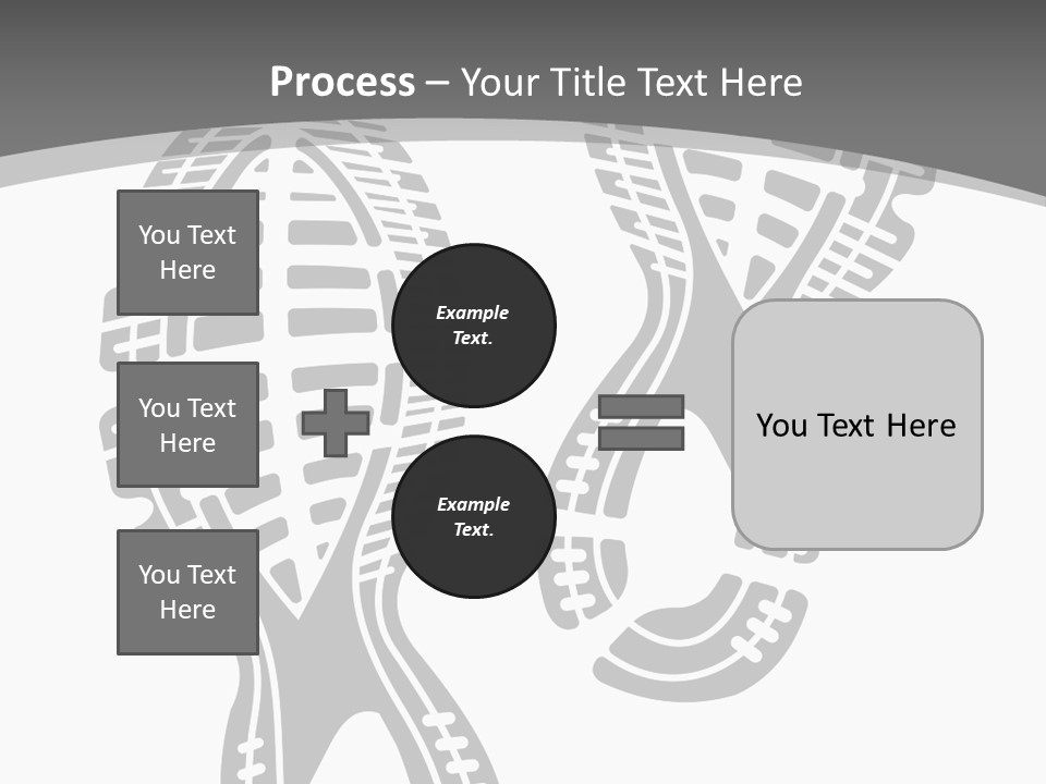 Shoes Silhouette Set Footprint PowerPoint Template