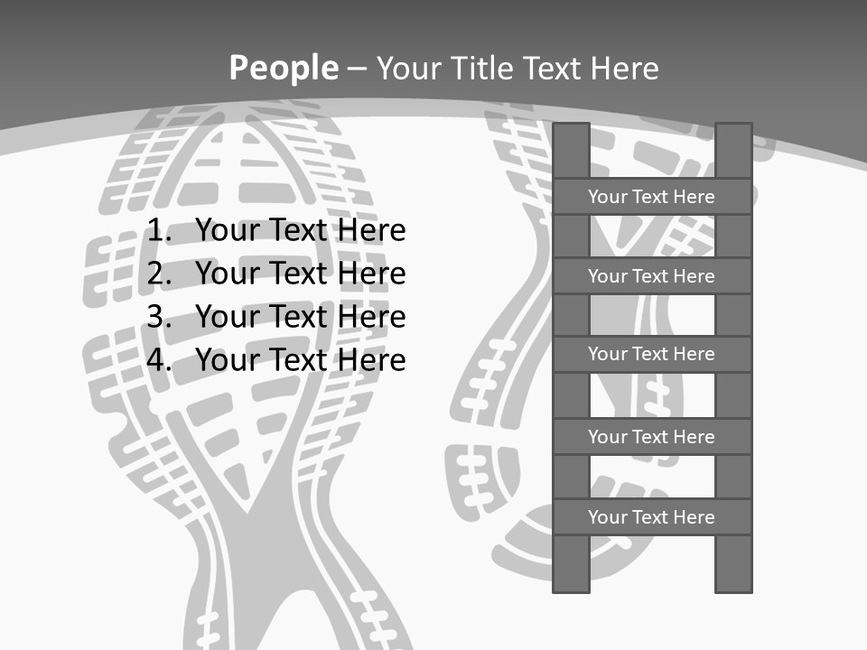 Shoes Silhouette Set Footprint PowerPoint Template