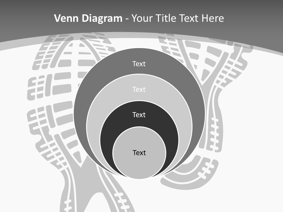 Shoes Silhouette Set Footprint PowerPoint Template