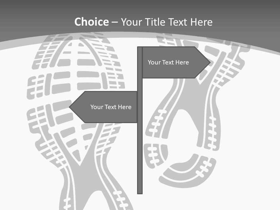 Shoes Silhouette Set Footprint PowerPoint Template