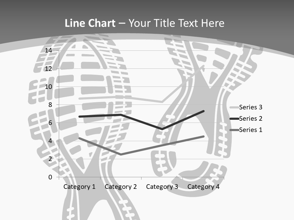Shoes Silhouette Set Footprint PowerPoint Template