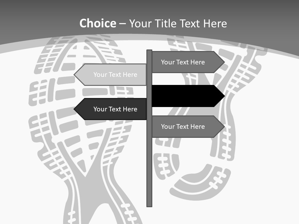 Shoes Silhouette Set Footprint PowerPoint Template