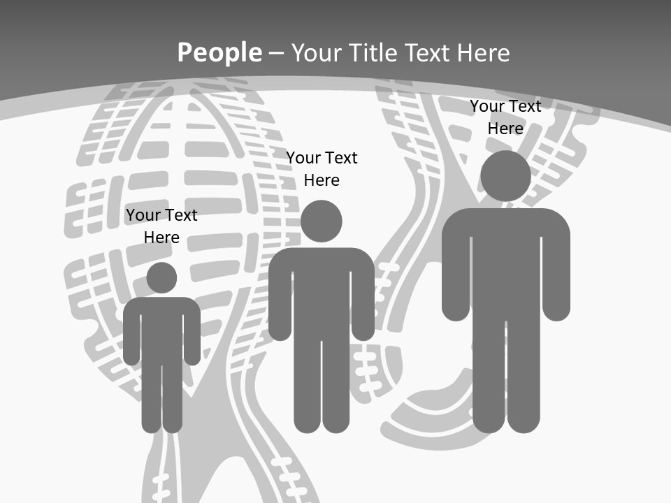 Shoes Silhouette Set Footprint PowerPoint Template