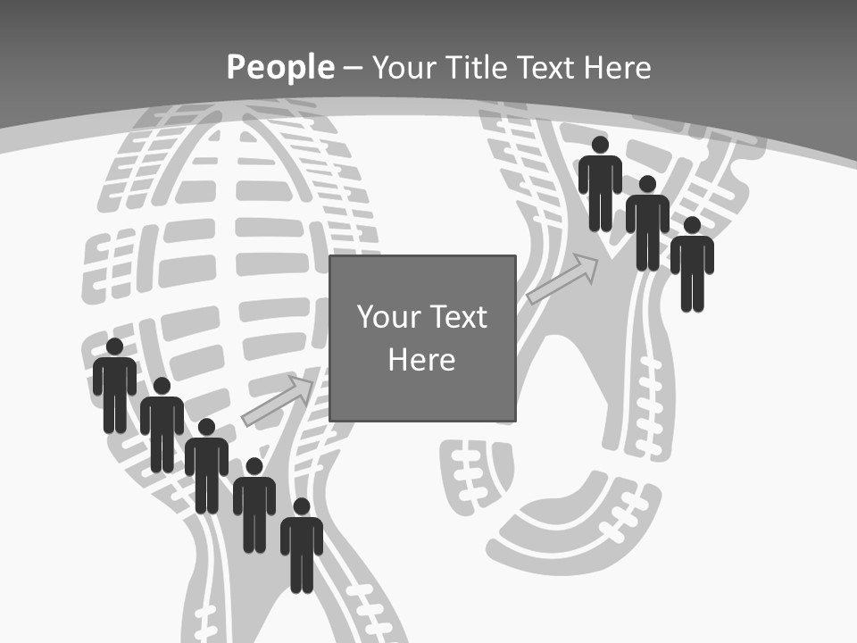 Shoes Silhouette Set Footprint PowerPoint Template