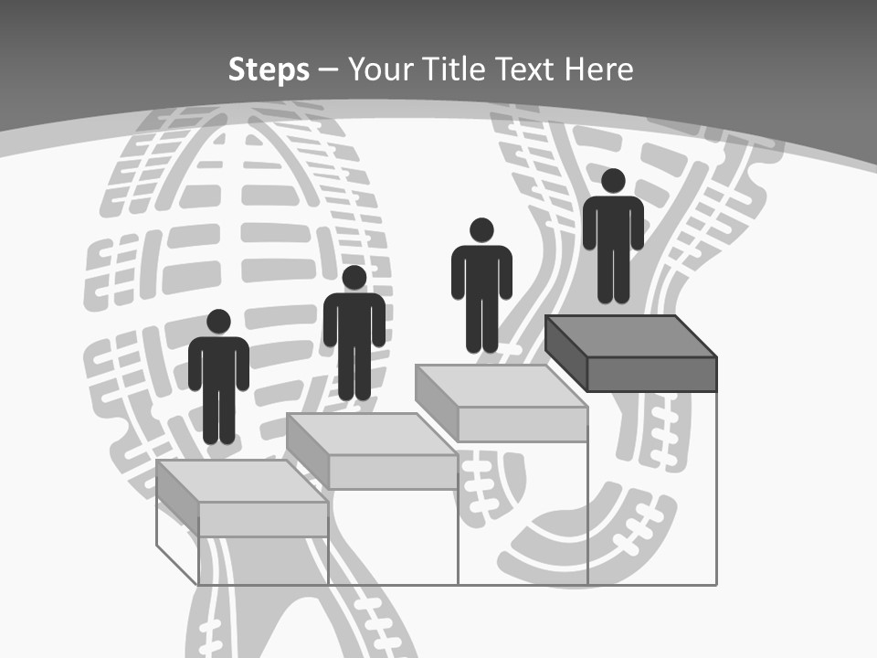 Shoes Silhouette Set Footprint PowerPoint Template