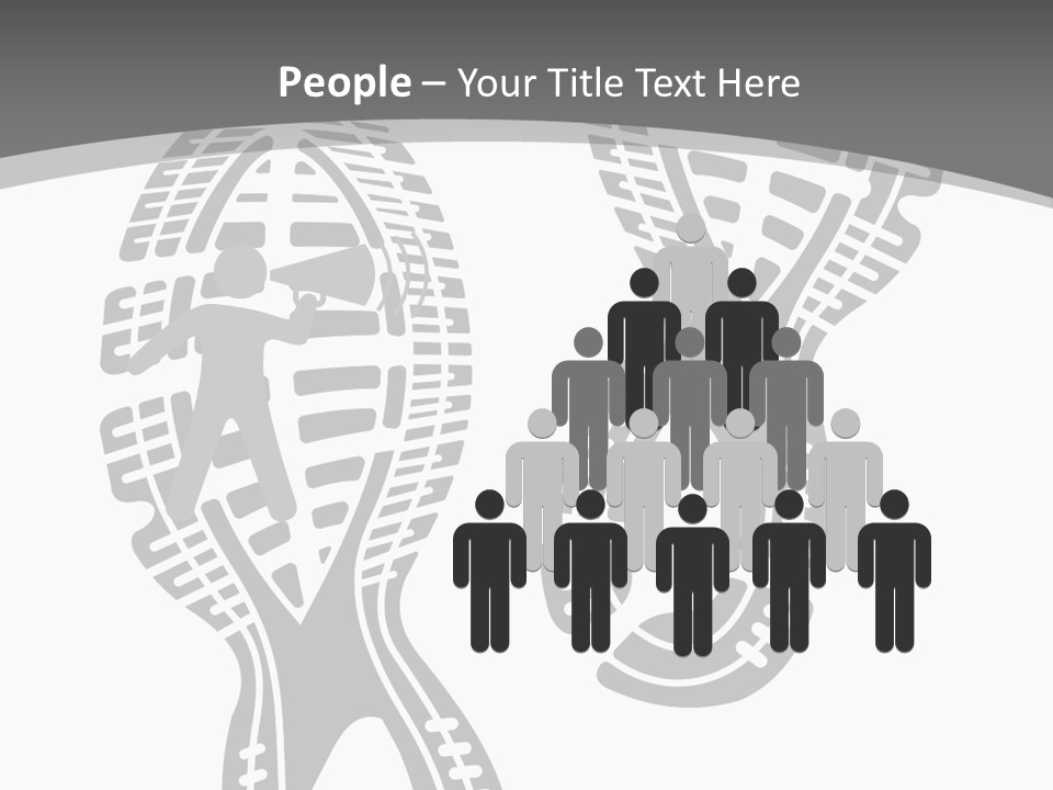 Shoes Silhouette Set Footprint PowerPoint Template