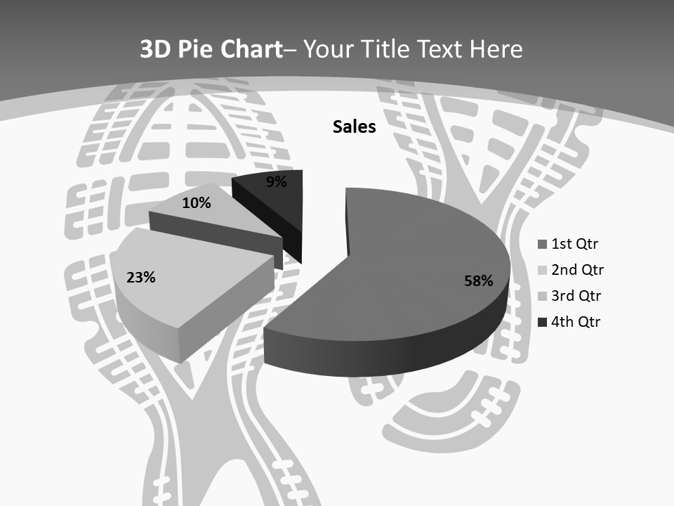 Shoes Silhouette Set Footprint PowerPoint Template