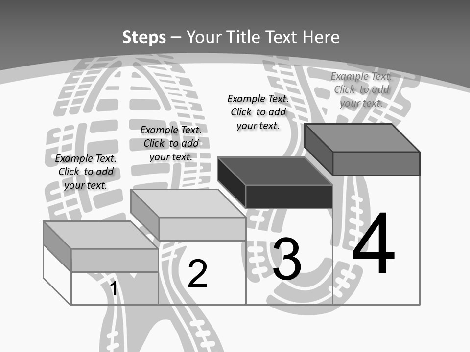Shoes Silhouette Set Footprint PowerPoint Template