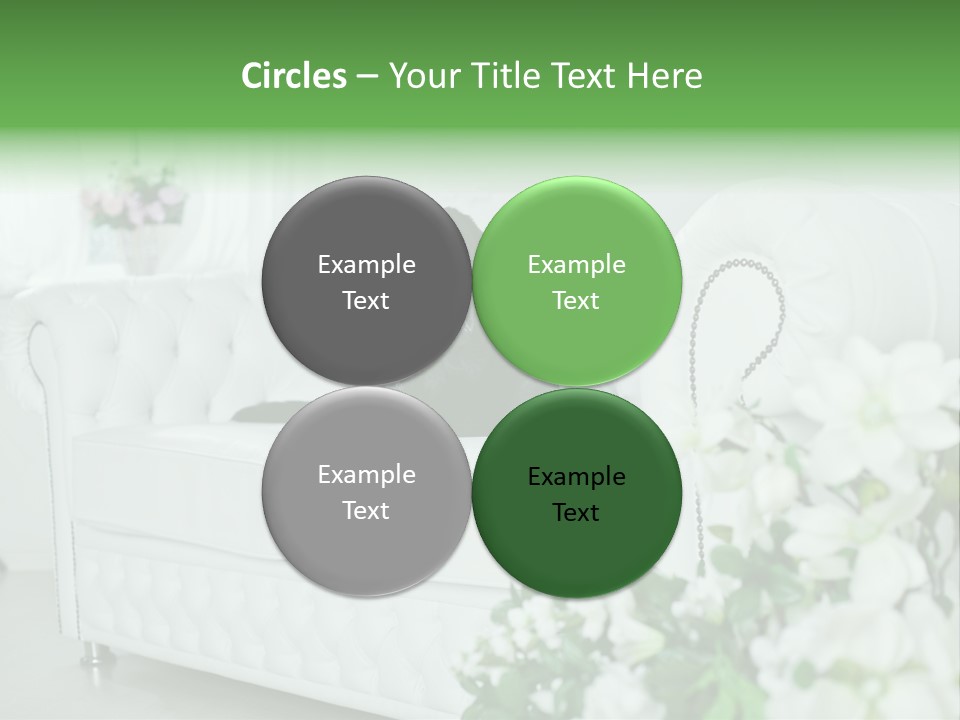 A Black Dog Is Sitting On A White Couch PowerPoint Template