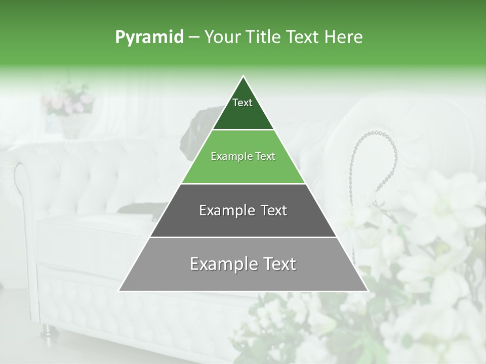 A Black Dog Is Sitting On A White Couch PowerPoint Template
