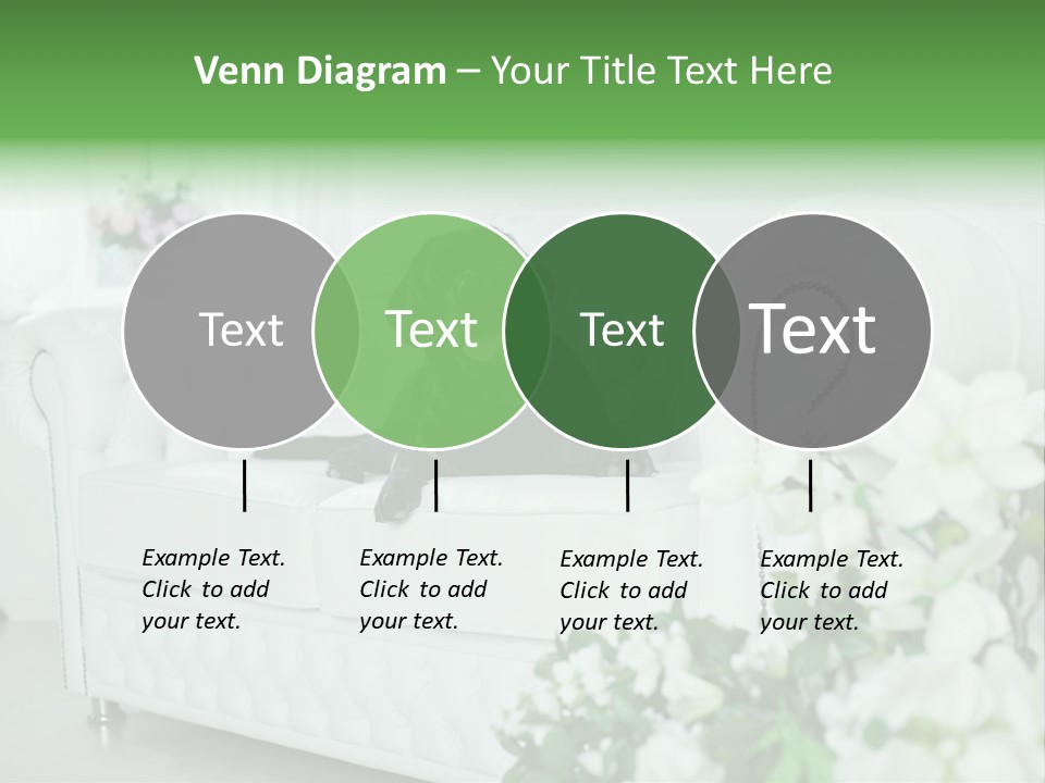 A Black Dog Is Sitting On A White Couch PowerPoint Template