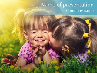 Friendship Sibling Person PowerPoint Template