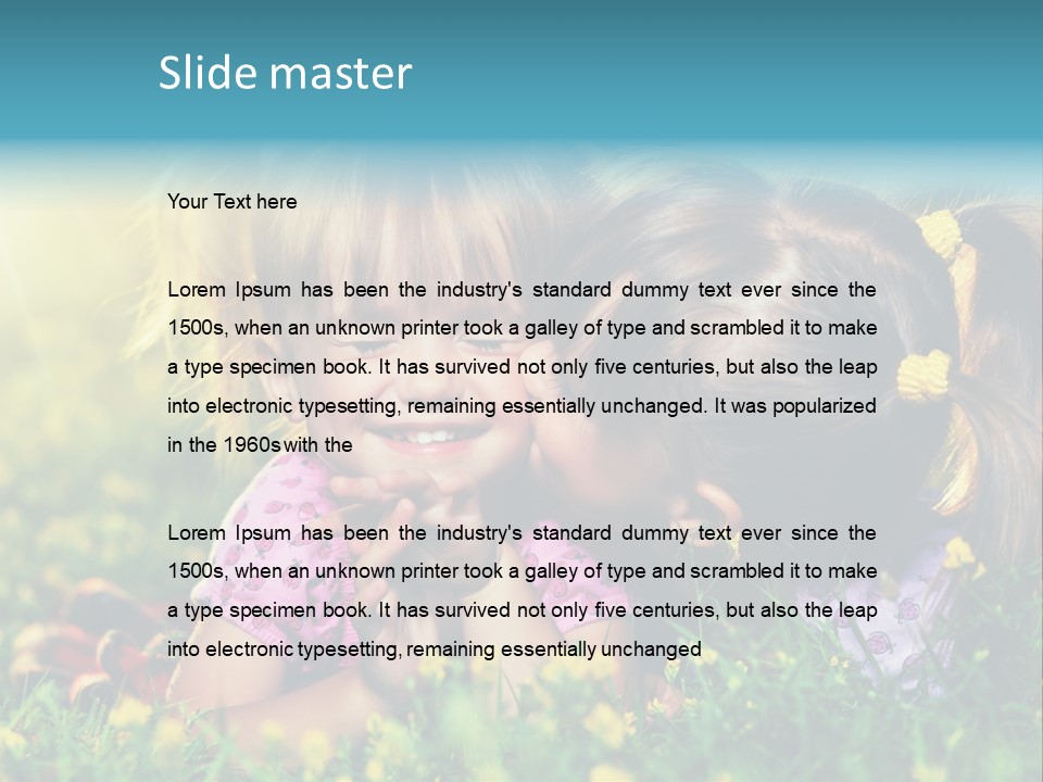 Friendship Sibling Person PowerPoint Template