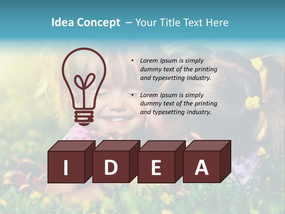 Friendship Sibling Person PowerPoint Template