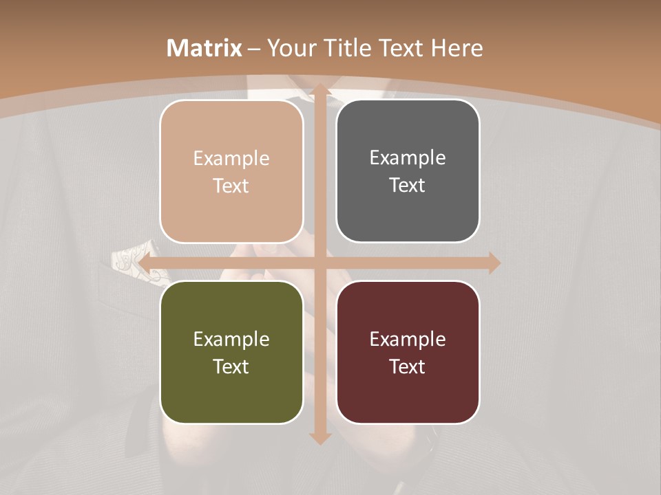 A Man In A Suit Is Holding His Hands Together PowerPoint Template