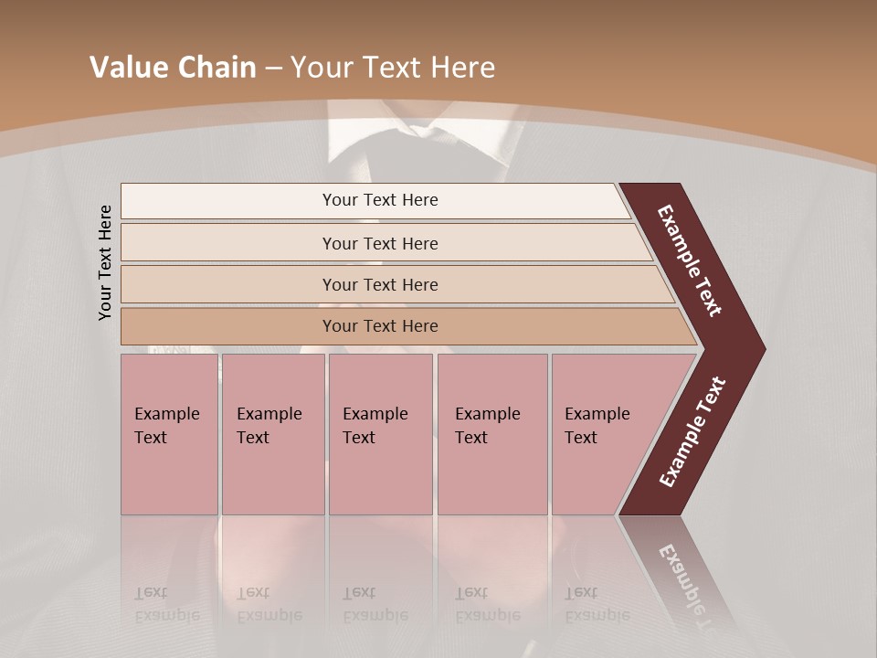 A Man In A Suit Is Holding His Hands Together PowerPoint Template