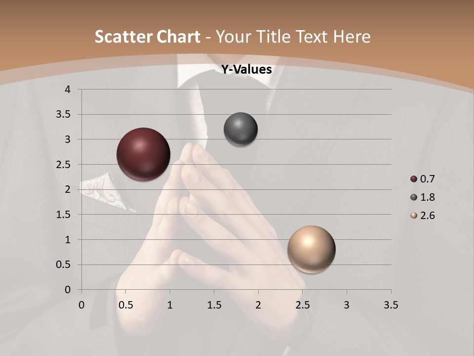 A Man In A Suit Is Holding His Hands Together PowerPoint Template