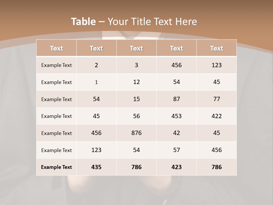 A Man In A Suit Is Holding His Hands Together PowerPoint Template