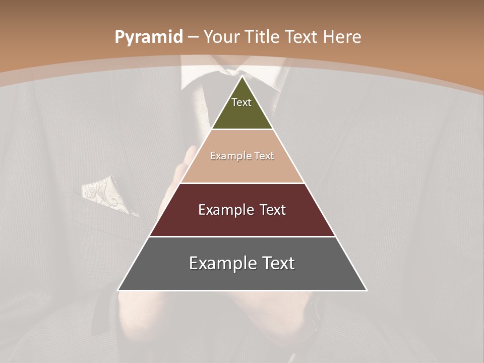 A Man In A Suit Is Holding His Hands Together PowerPoint Template