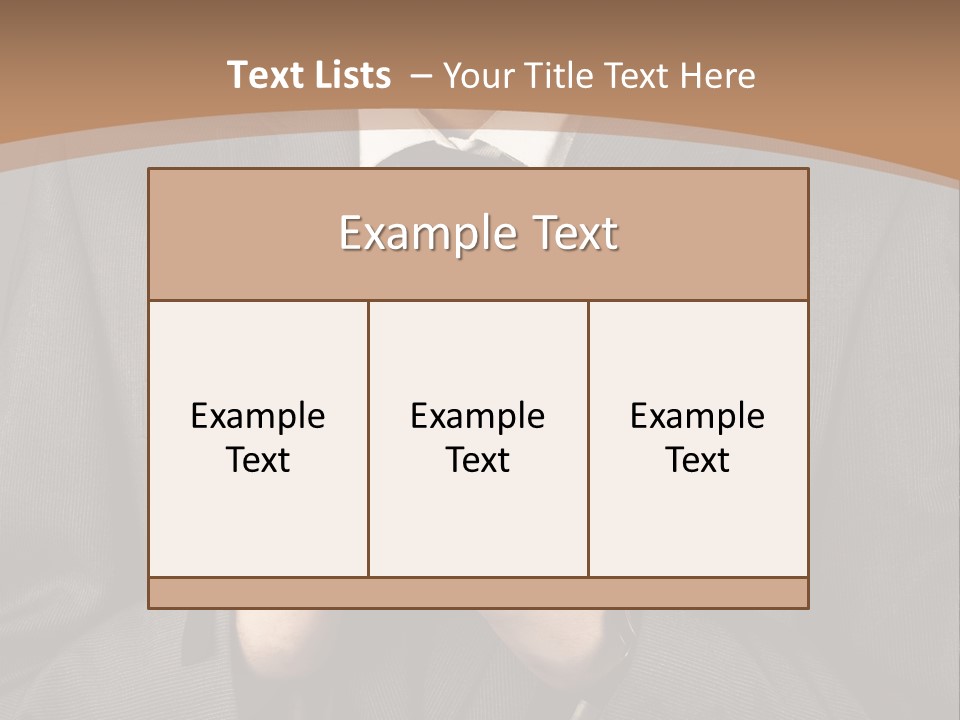 A Man In A Suit Is Holding His Hands Together PowerPoint Template