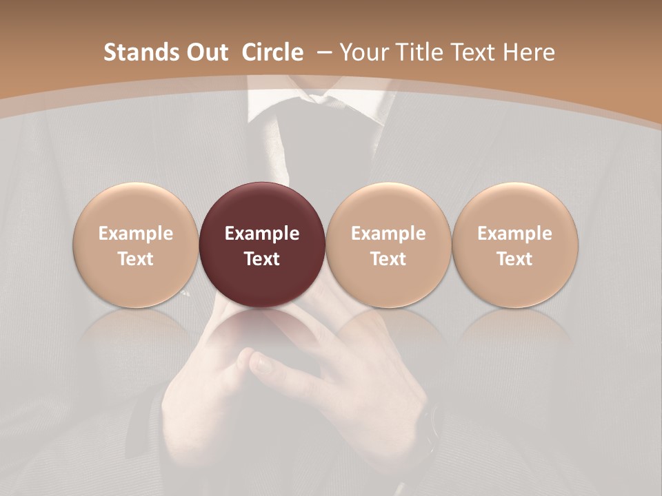 A Man In A Suit Is Holding His Hands Together PowerPoint Template