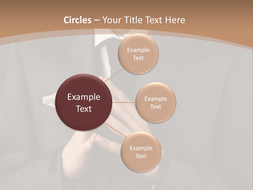 A Man In A Suit Is Holding His Hands Together PowerPoint Template