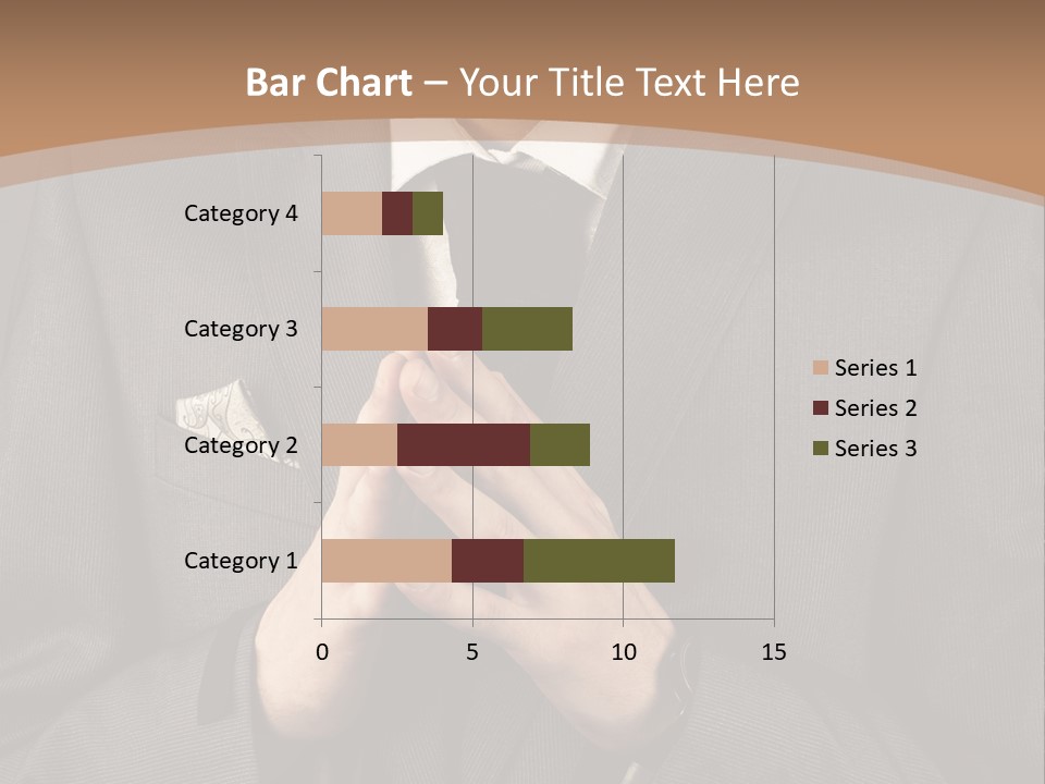 A Man In A Suit Is Holding His Hands Together PowerPoint Template