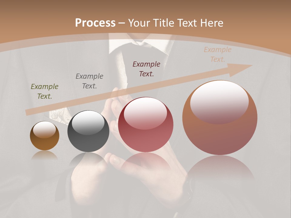 A Man In A Suit Is Holding His Hands Together PowerPoint Template