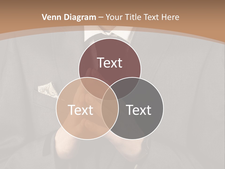 A Man In A Suit Is Holding His Hands Together PowerPoint Template