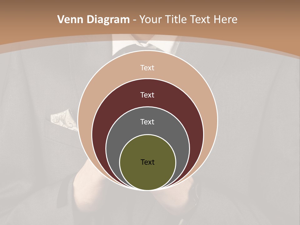 A Man In A Suit Is Holding His Hands Together PowerPoint Template