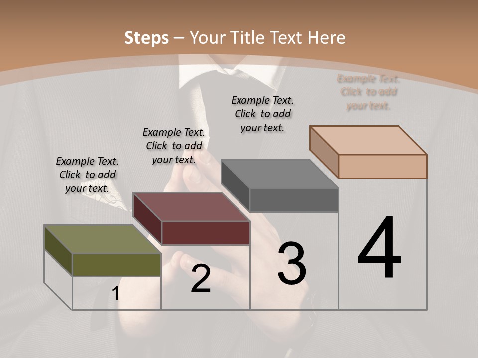 A Man In A Suit Is Holding His Hands Together PowerPoint Template