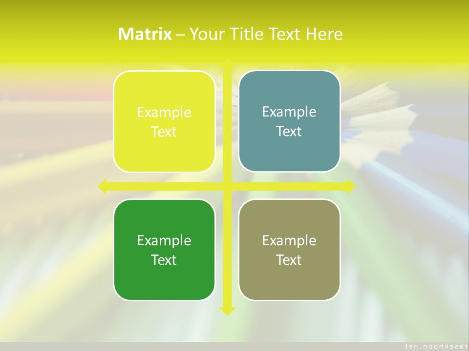 A Group Of Colored Pencils Arranged In A Circle PowerPoint Template