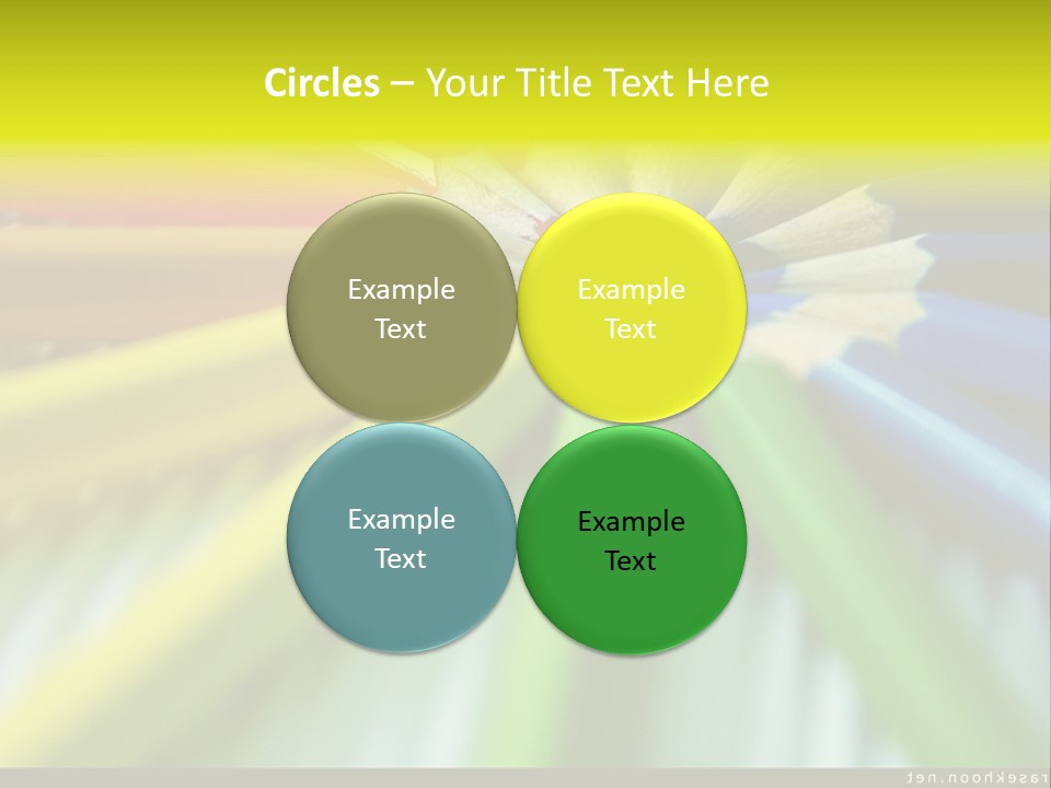 A Group Of Colored Pencils Arranged In A Circle PowerPoint Template