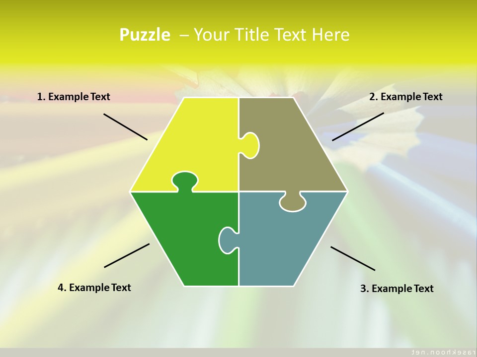 A Group Of Colored Pencils Arranged In A Circle PowerPoint Template