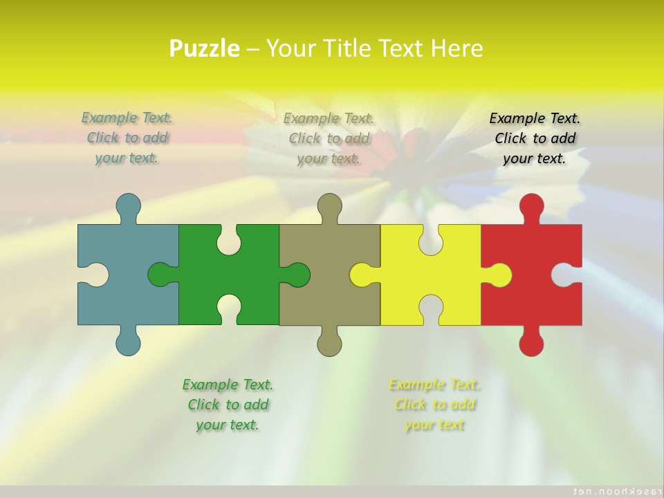 A Group Of Colored Pencils Arranged In A Circle PowerPoint Template