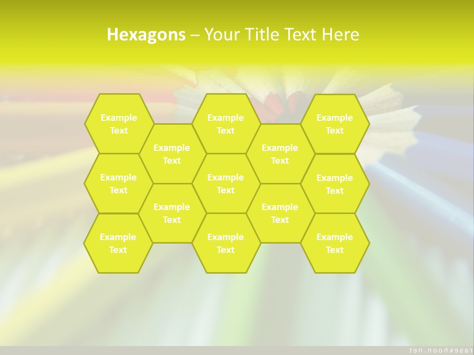A Group Of Colored Pencils Arranged In A Circle PowerPoint Template