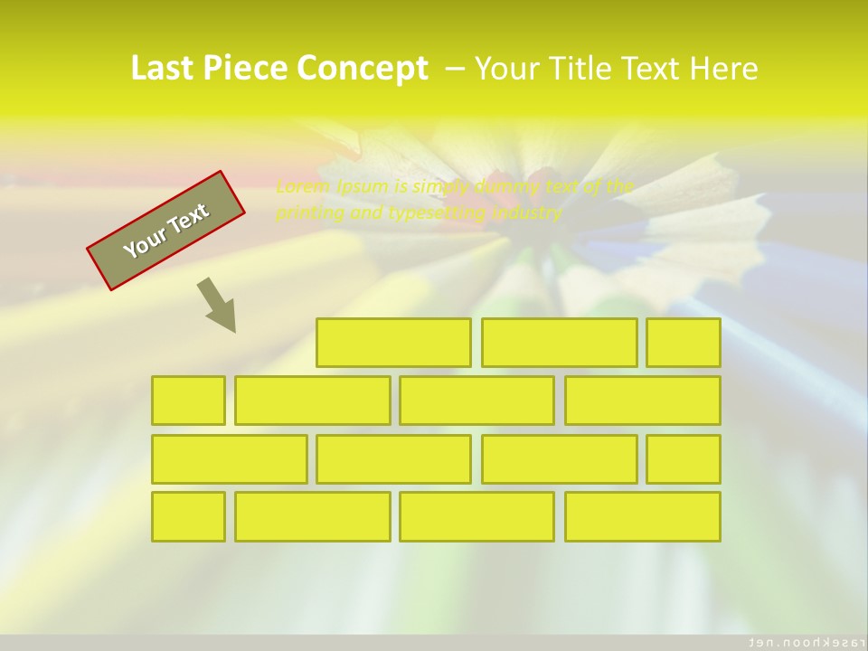 A Group Of Colored Pencils Arranged In A Circle PowerPoint Template