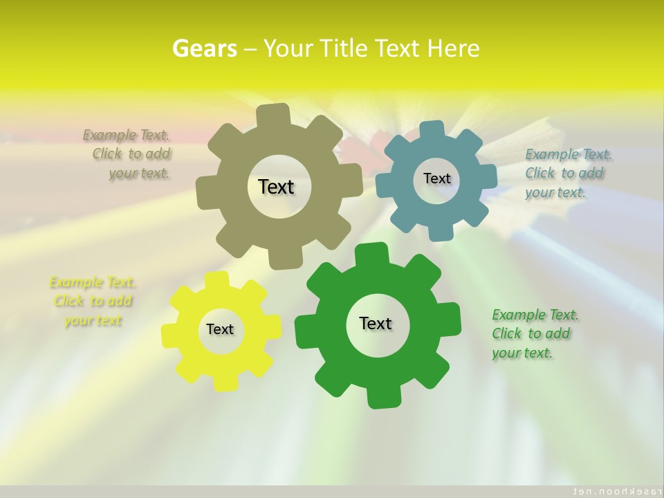 A Group Of Colored Pencils Arranged In A Circle PowerPoint Template