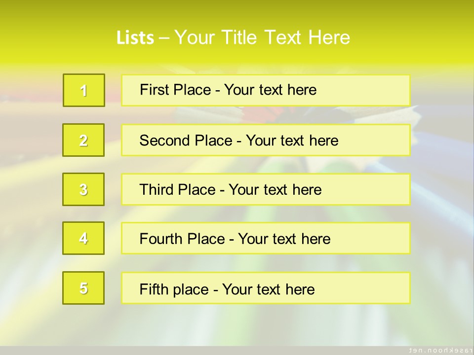 A Group Of Colored Pencils Arranged In A Circle PowerPoint Template