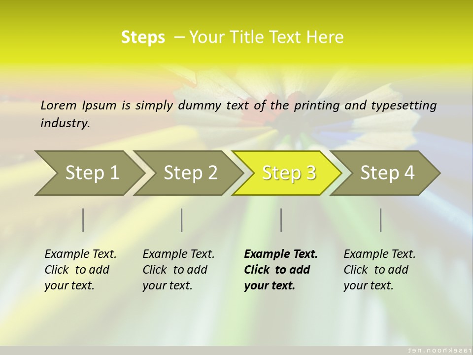 A Group Of Colored Pencils Arranged In A Circle PowerPoint Template