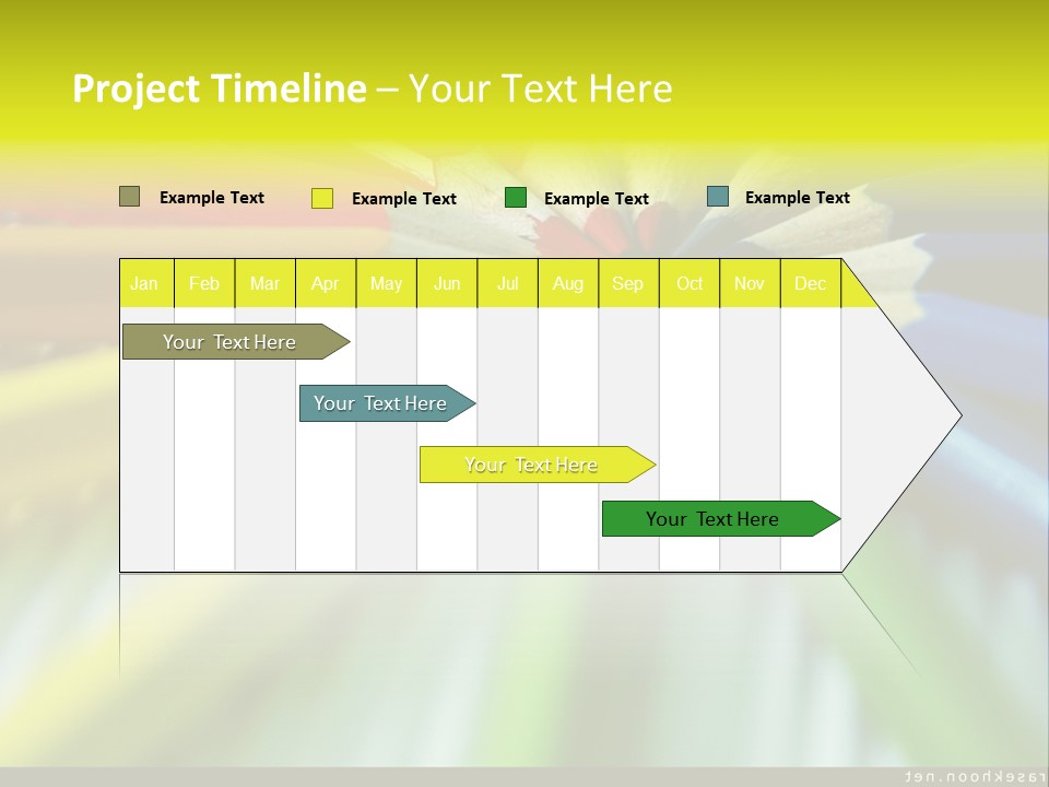 A Group Of Colored Pencils Arranged In A Circle PowerPoint Template
