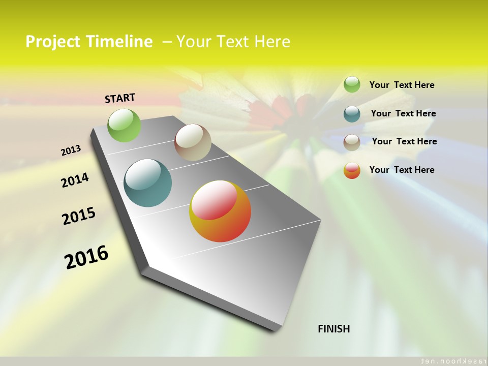 A Group Of Colored Pencils Arranged In A Circle PowerPoint Template