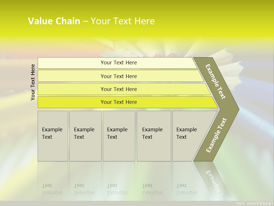 A Group Of Colored Pencils Arranged In A Circle PowerPoint Template