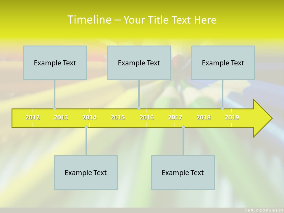 A Group Of Colored Pencils Arranged In A Circle PowerPoint Template