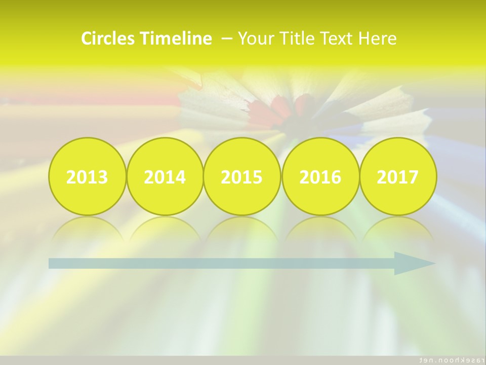 A Group Of Colored Pencils Arranged In A Circle PowerPoint Template
