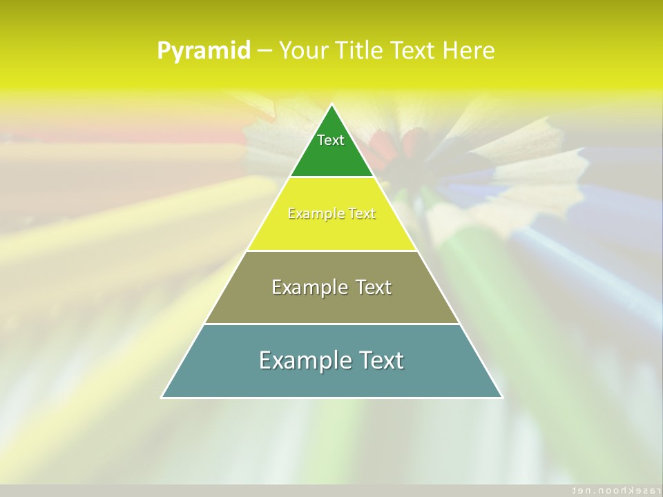 A Group Of Colored Pencils Arranged In A Circle PowerPoint Template