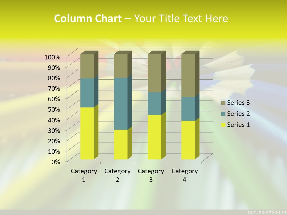 A Group Of Colored Pencils Arranged In A Circle PowerPoint Template